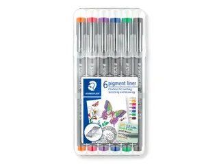 Fineliner Staedtler Pigment 308 assorti 0.5mm set à 6st assorti - 9