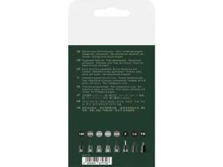 Tekenstift Pitt Artist Pen etui 8 stuks zwart en grijs assorti - 2