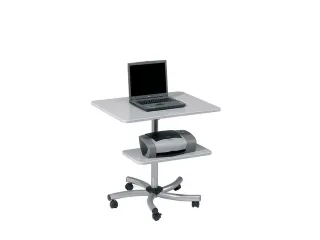 Mobiele werktafel Rocada 2 verstelbare bladen melamine grijs - 5