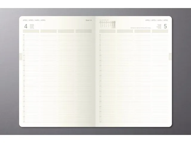 Afsprakenplanner Conceptum A4+ 2027 (NL/FR/EN/DU) zwart Hardcover
