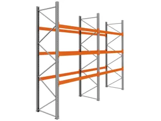 palletstelling,basis+1xaanbouw,HxBxD 3990x5700x1100mm,vakl. 3000kg - 1