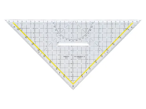 Geodriehoek Aristo 1648/2 325mm met greep transparant