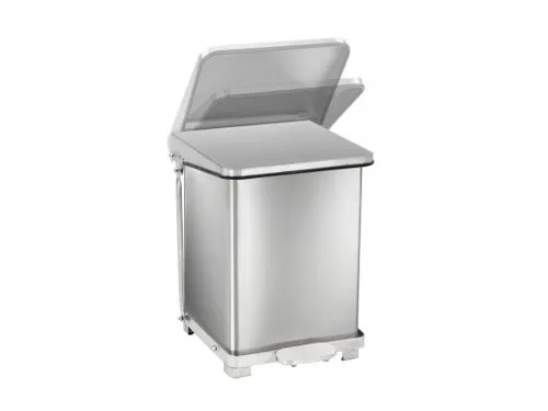 Industriële Pedaalemmer 27 Liter Mat RVS