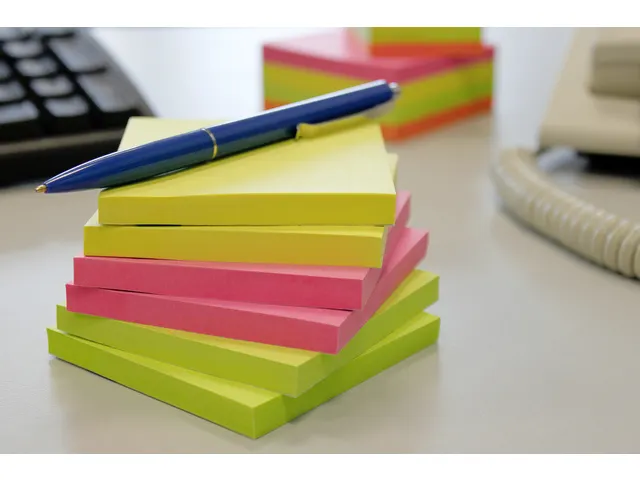 Bloc-mémos 75x75mm brillant 6 blocs assorti