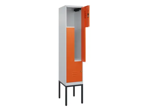 Z-garderobekast,HxBxD 2120x400x500mm,vak B 200/400mm,cil.-slot