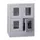 lockerkast,HxBxD 855x600x500mm,2x2vakken,RAL7035,front RAL5012