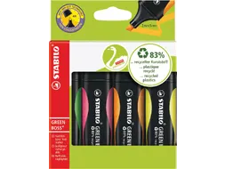 Markeerstift Stabilo Boss Green Assorti 4Stuks