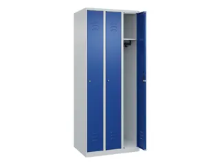 locker,HxBxD 1850x750x500mm,3vak,vak B 250mm,cil.-slot,staand op vloer - 2