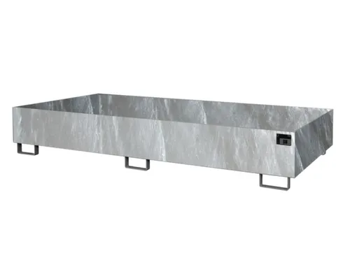 stellingopvangbak,opvangvol. 540l,HxBxD 300x2650x1300mm,staal verzinkt