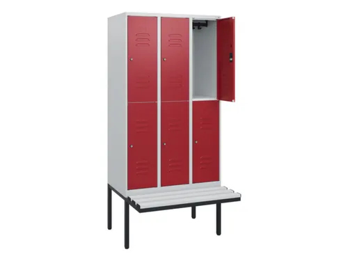 Dubbeldekse dekenkist,HxBxD 1950x900x815mm,3x2vak.,vak B 300mm