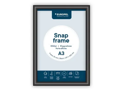 Kliklijst Europel A3 25mm zwart