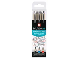 Fineliner Sakura Pigma Micron 0.4mm blister à 3 stuks assorti