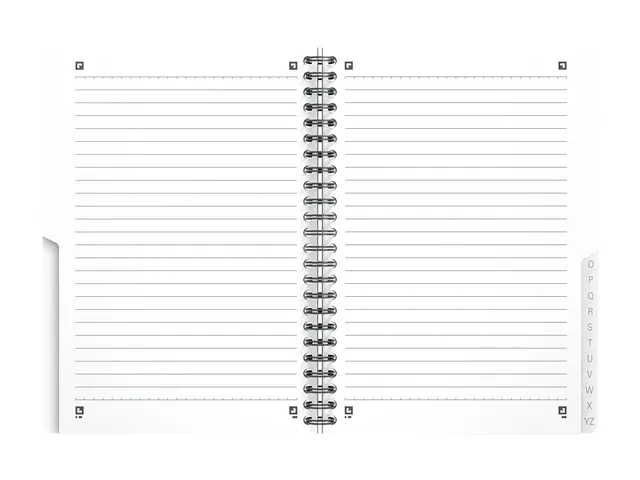 Indexboek Oxford Urban Mix A5 90vel alfabet lijn Assorti