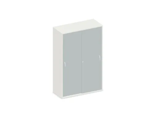 Schuifdeurkast 1540x1000x430mm Romp Wit Decor Front Lichtgrijs