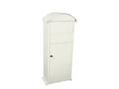 pakketbus,staal,mat wit,HxBxD 1100x410x265mm,inworp/uitname voor