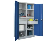 systeemkast,HxBxD 1950x1040x630mm,6xStalen bodem,RAL7035,front RAL5010