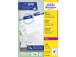 Adresetiket Avery QuickPeel L7161-100 63.5x46.6mm Wit 1800 stuks