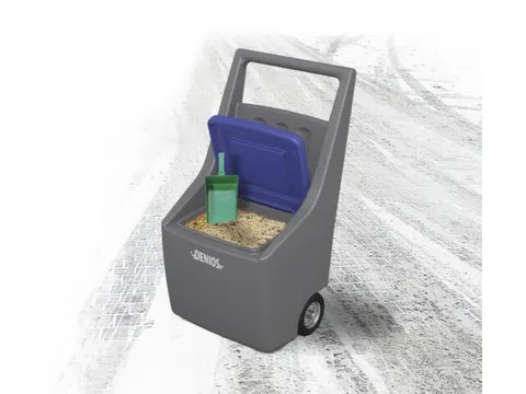 pekelwagen,60l,HxBxD 1145x700x670mm,PE,grijs,deksel blauw