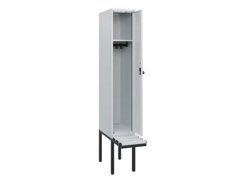 locker met bank,HxBxD 1950x300x815mm,1vak,vak B 300mm,draaigrendel