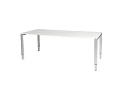 Domino Plus Bureau Hoogte Verstelbaar 2000x900mm Grijs 25mm Alu 4-Poot