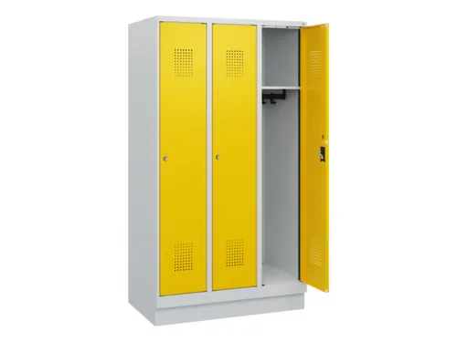 schoollocker,HxBxD 1630x900x500mm,3vak,vak B 300mm,cil.-slot,sokkel