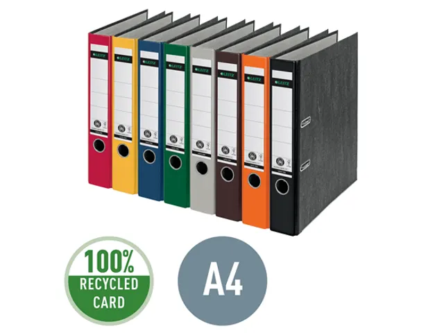 Ordner Leitz 1050 A4 50mm Zwart 100% gerecycled karton