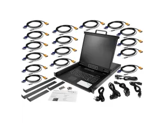16-poorts KVM rack console met 19 inch LCD scherm 1U LCD KVM console - 5