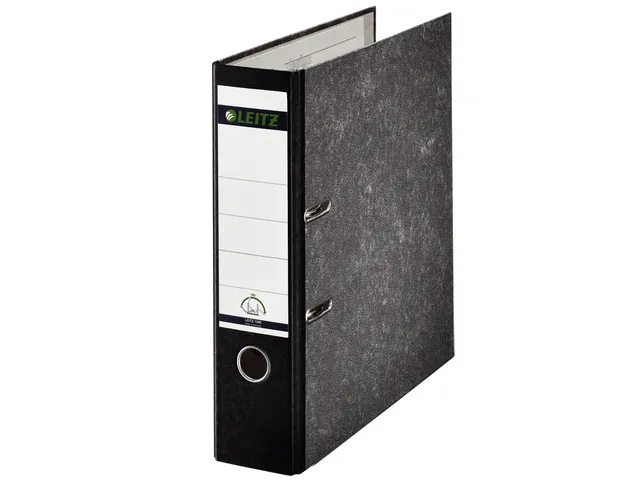 Ordner Leitz 1082 Folio 80mm Karton Zwart