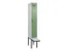armoire vestiaire avec banc noir et blanc,HxlxP 2120x300x815mm