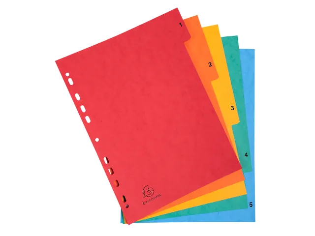 Intercalaires carte lustrée avec onglets imprimés numériques - 5 po
