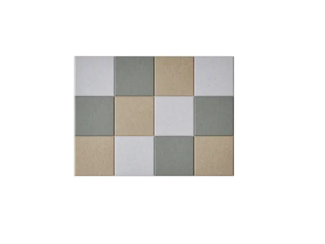 Akoestische PET-vilt wandtegels 30x30cm Combi beige 12 Stuks
