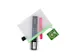 etui A6 PVC-vrij transparant met neon groene ritssluiting