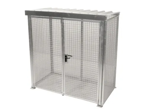Gasflessendepot Voor 32 Gasflessen 2180x2100x1085mm Staal/draadgaas