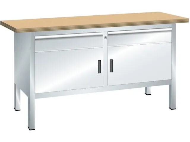 werkbank,HxBxD 840x1500x700mm,multiplexblad,draagverm. 1000kg,4voeten