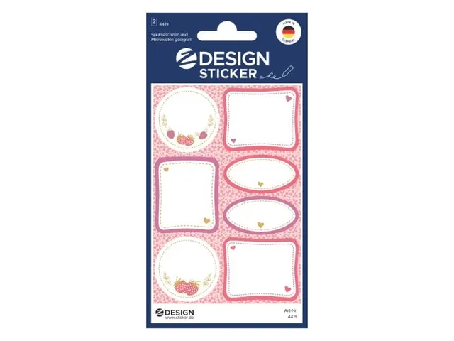 Foliesticker Z-design watervast, Label mix, pakje à 2 vel