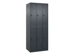dubbeldekse locker,HxBxD 1850x750x500mm,3x2vak.,vak B 250mm