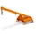 Kraanarm Vaste Arm Neiging 25° Steunpoten L 1600mm 1t Geeloranje