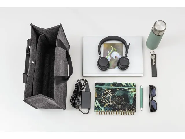 Bureau Tas Hybride werken Basic M donkergrijs 360x280x150mm