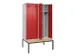 locker met bank,voor scheiding van kleding,HxBxD 2120x1200x815mm,4vak