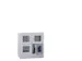 armoire multicases,HxlxP 855x800x500mm,RAL7035,face avant RAL5012