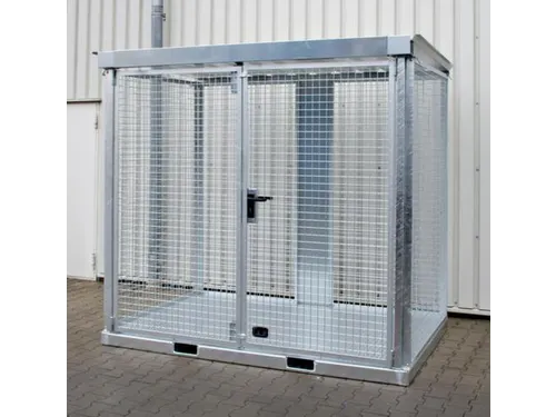 gasflessendepot,v. 78xØ 230mm fles,HxBxD 2260x3135x1570mm,m. deksel