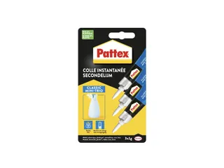 Secondelijm Pattex Classic mini trio tube 3x1gram op blister - 1