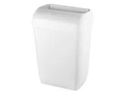 Afvalbak Kunststof Wit 43 Liter Half Open