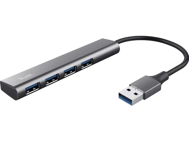 Hub Trust Halyx 4-port USB-A zilver