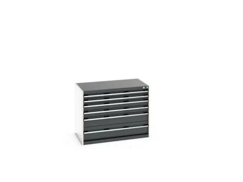ladekast HxBxD 800x1050x650mm 6laden RAL7035 front RAL7016