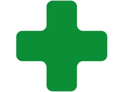 plaksymbool,plus,markering HxB 150x150mm,PVC,groen