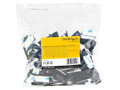 Zelfklevende Kabelmanagement Clips 12mm zwart 100 stuks