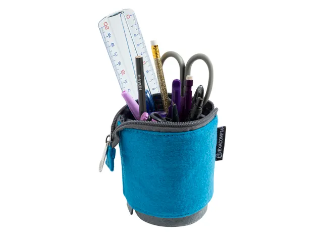 Trousse pot à crayons Teksto - Couleurs assorties