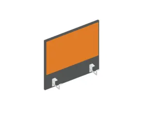 baliepaneel,v. bureau,aanbouw links,B 600mm,MS-donkergrijs,BN3005-geel - 1