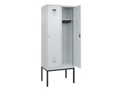 locker,HxBxD 2120x800x500mm,2vak,vak B 400mm,cil.-slot,voetonderstel